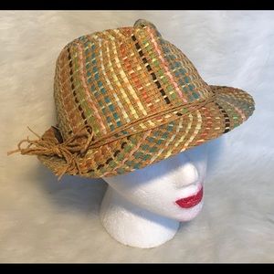 Panama Jack multicolored straw fedora
